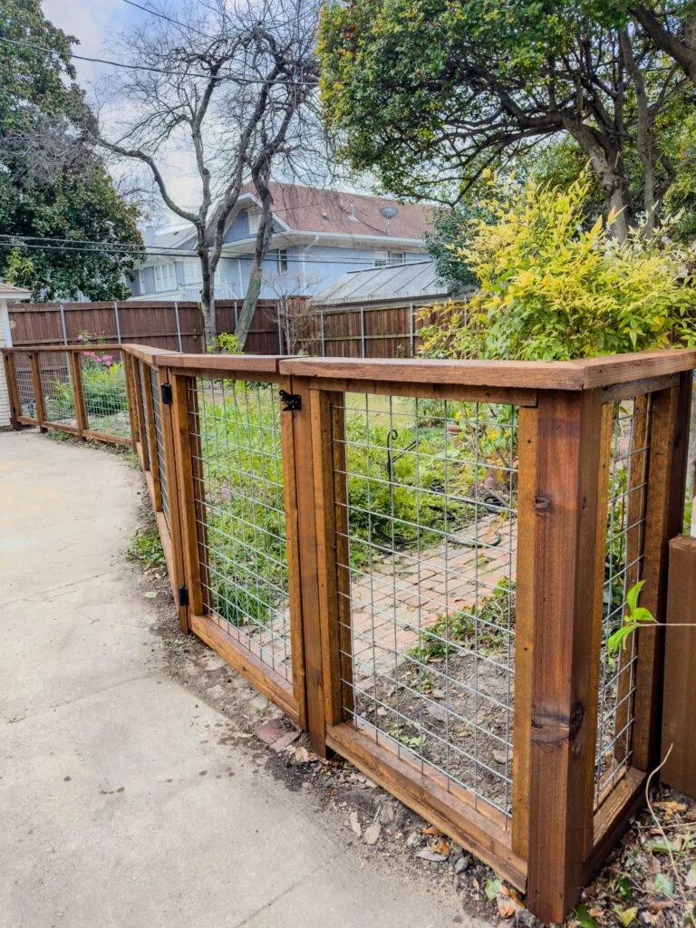 Cattle Panel Cedar Frame Garden Fence