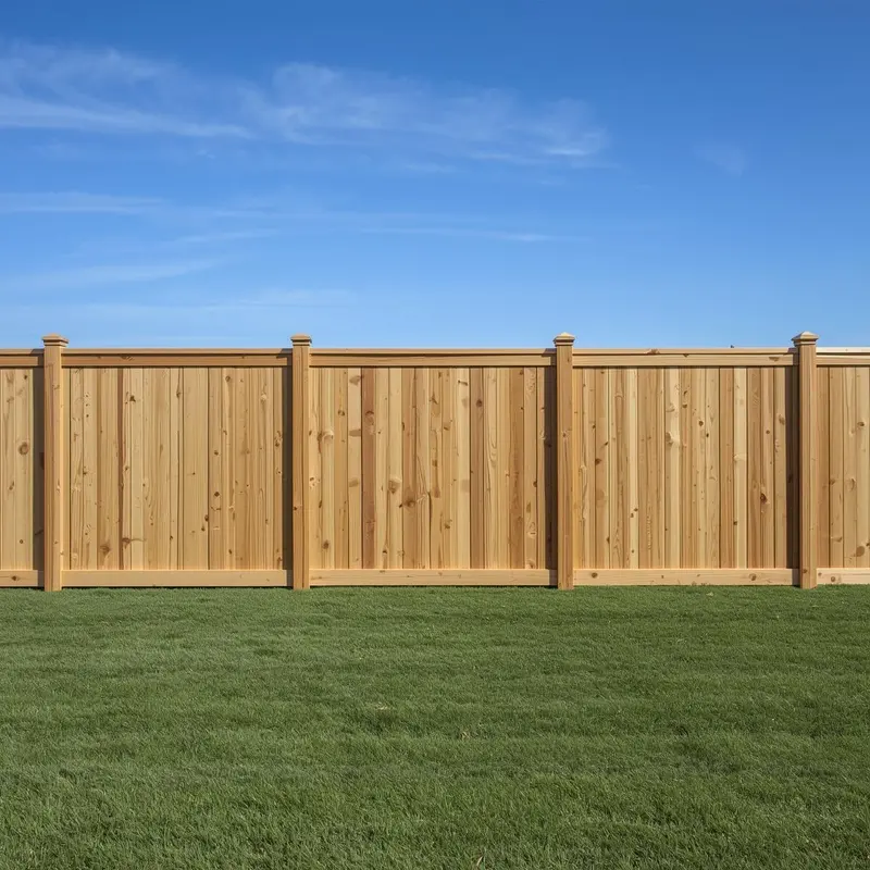 Cedar privacy fence with post caps — fence contractor near me Houston