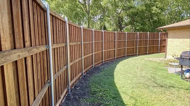Cedar Privacy Fence, Steel Posts