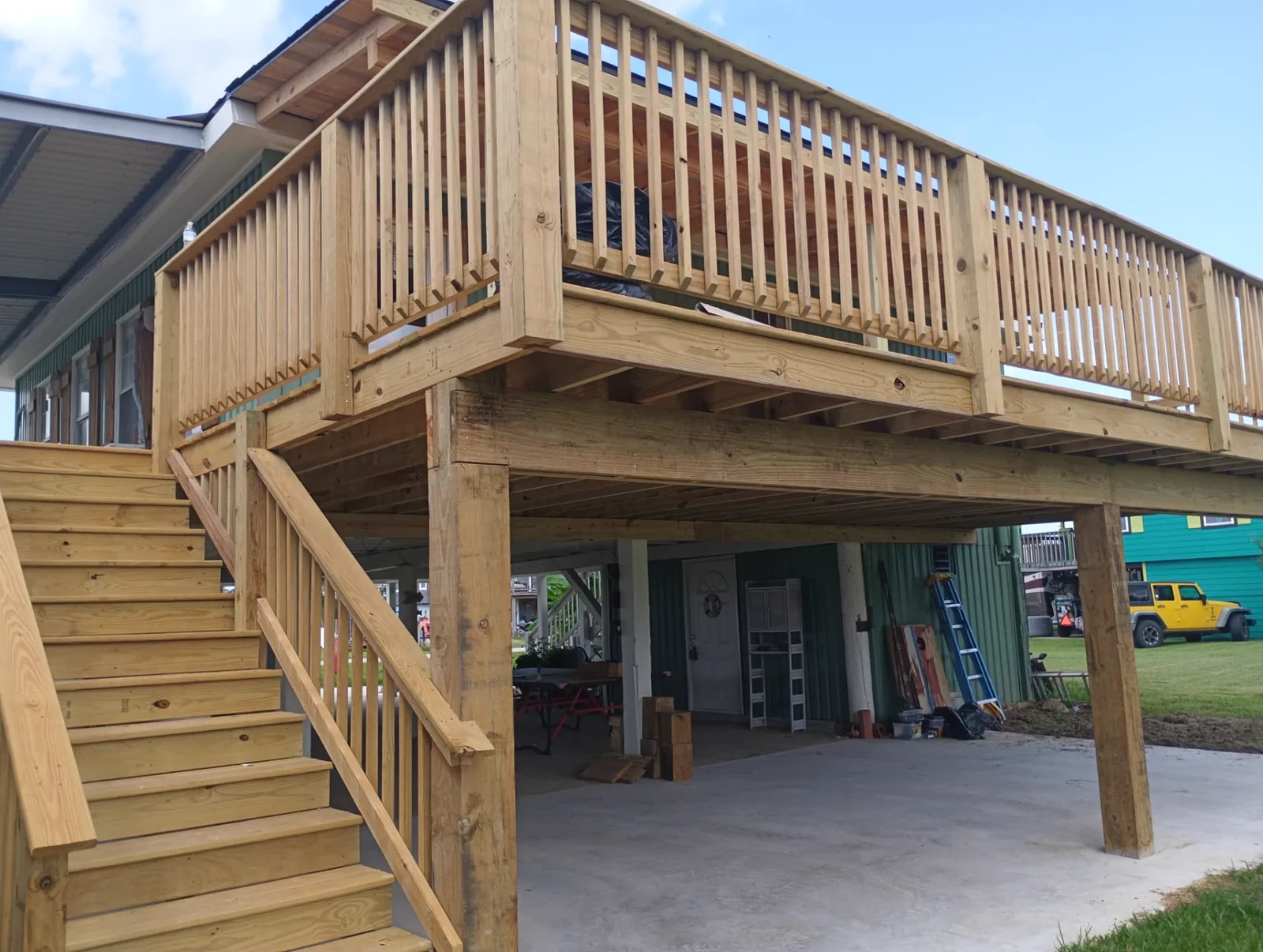 Wood Deck Construction in Pearland, TX in Pearland, TX built by Forged Fence & Deck
