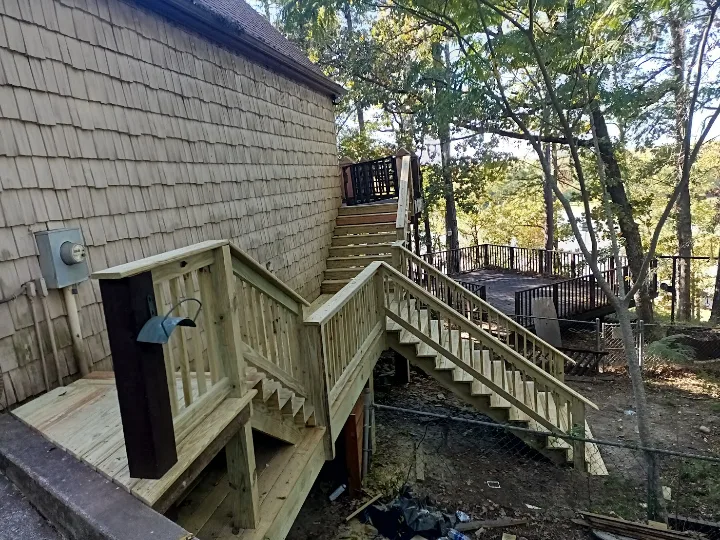 Wood Deck Staining & Sealing in Pearland, TX built by Forged Fence & Deck