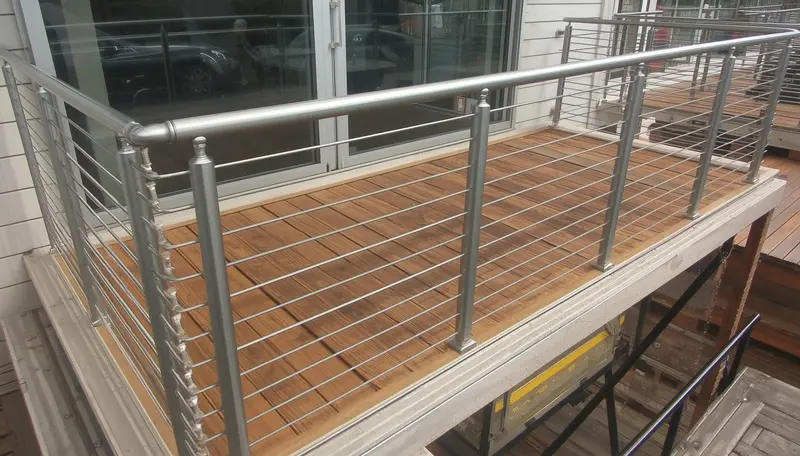 Stainless steel railing system — deck railing near me Houston